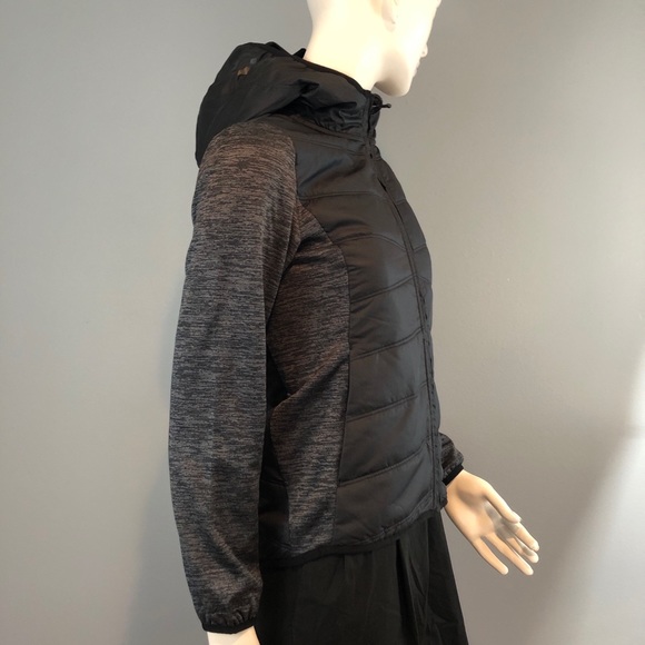 NWT Under Amour H ColoGear Hoodie Black and Gray - Picture 6 of 11